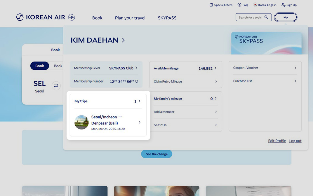 Online check-in