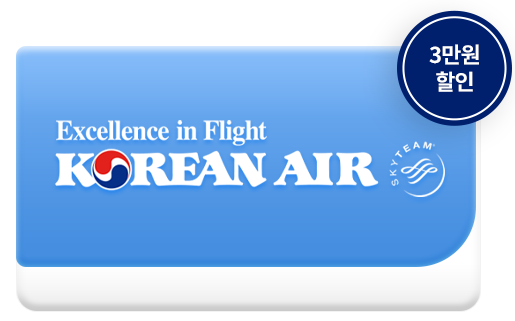 Excellence in Flight Korean Air 3만원할인